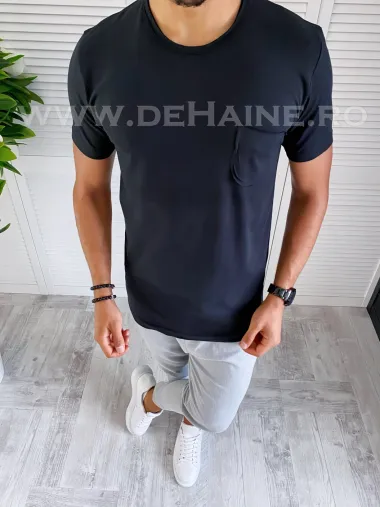 Tricou barbati negru slim fit B2420 P19-1.2